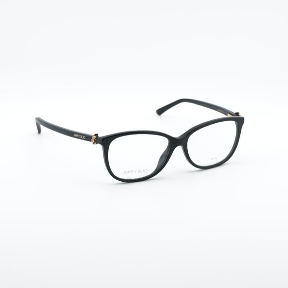 Jimmy Choo JC308 0DXF 00 Eyeglasses Shiny Black/Gold 54mm Square Frame - Picture 1 of 11